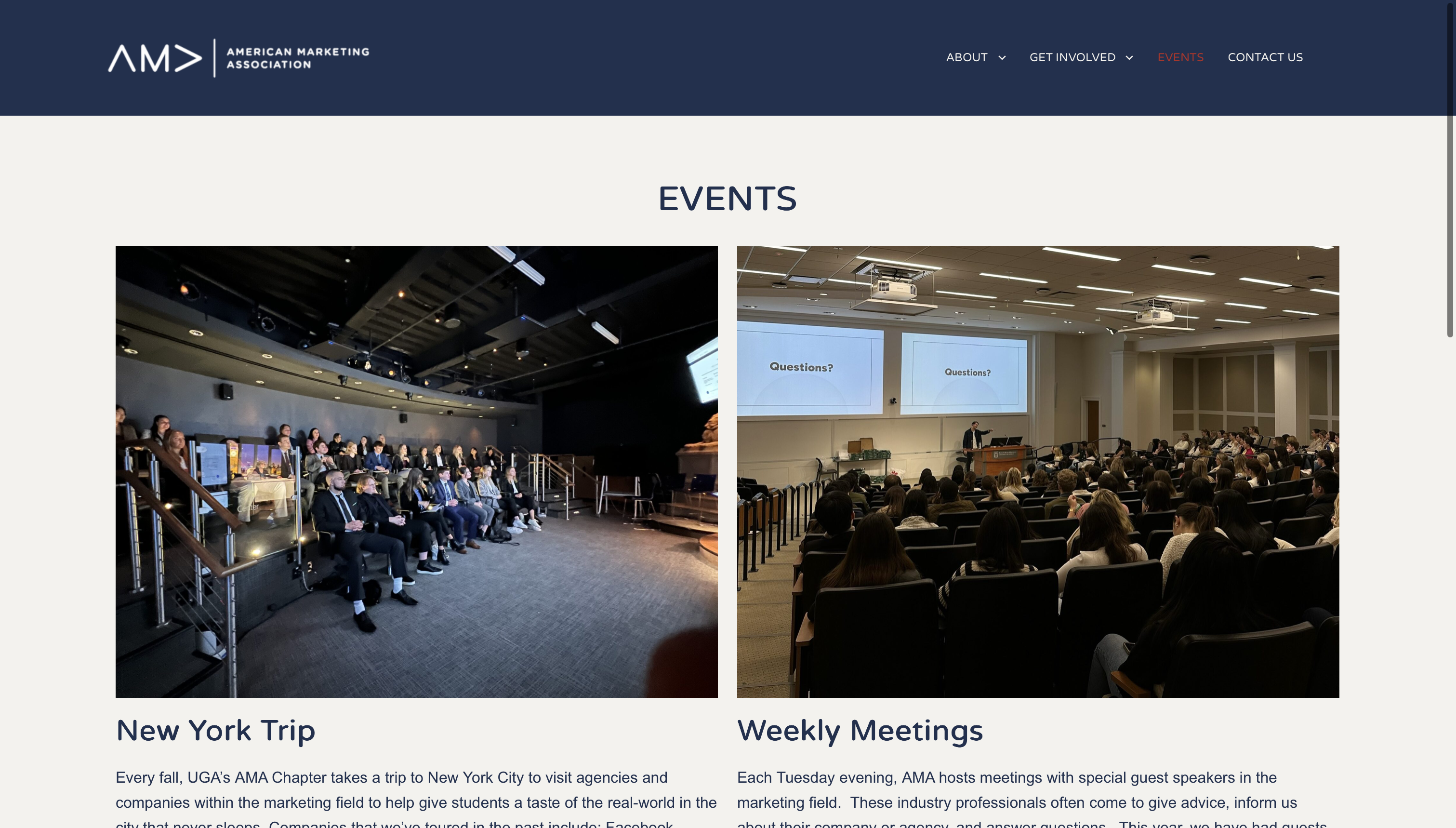 AMA website homepage
